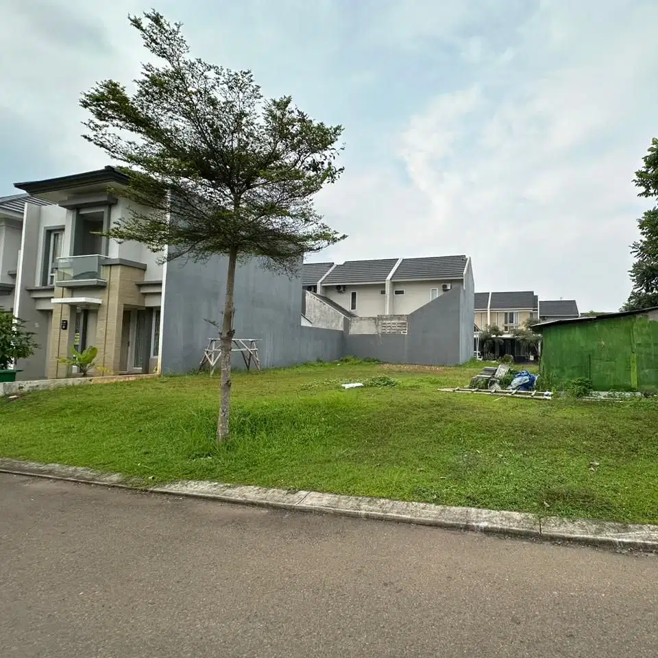 Tanah kavling hoek dalam cluster di perumahan citra land cileungsi