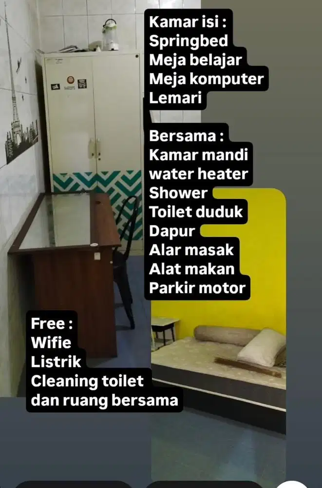 Kostan Bulanan/Tahunan dekat Unjani, IKIP Siliwangi, STikes Dustira.