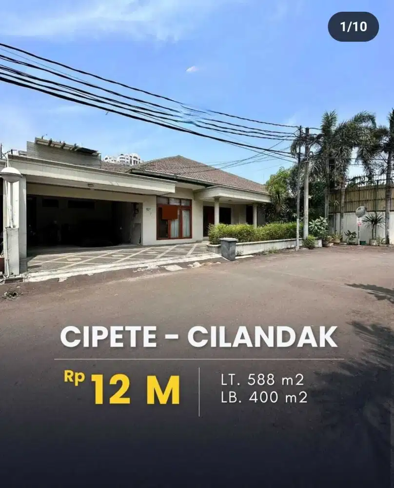 Rumah Dalam Cluster LT 588m2 Dekat Stasiun MRT Gandaria Fatmawati