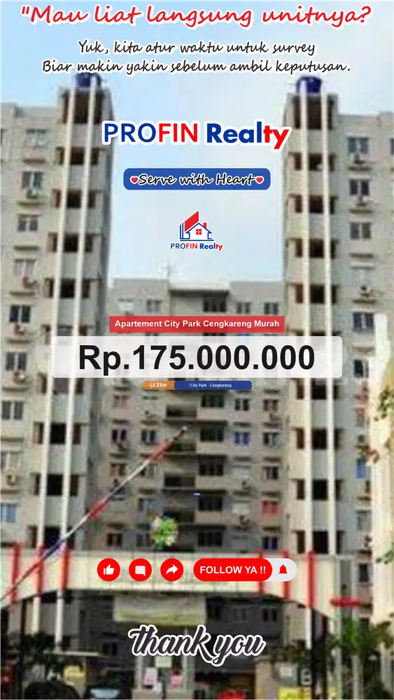 Apartemen City Park Cengkareng 1BR, Siap Huni