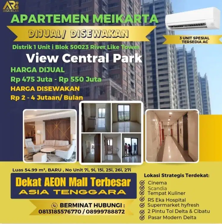 Dijual Apartemen Meikarta Districk 1