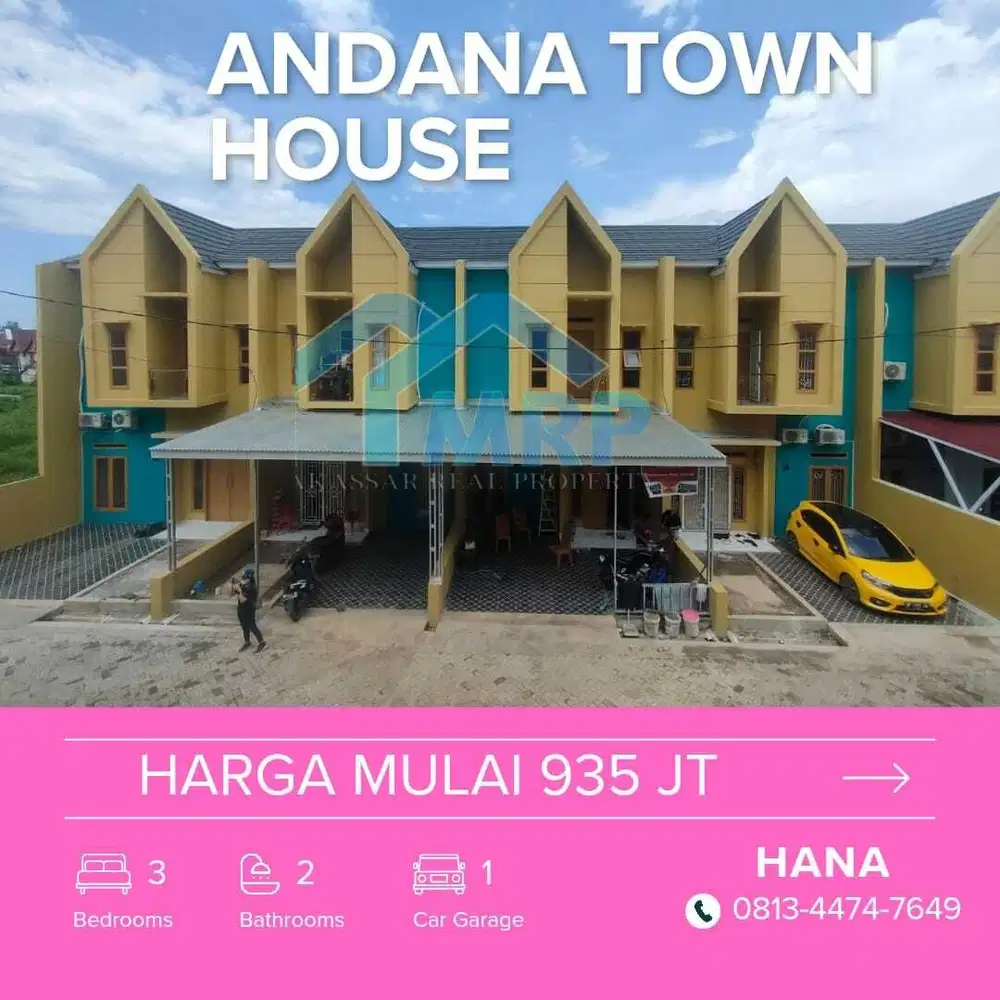 Hunian 2 Lantai harga promo cash 935jt samping Unhas