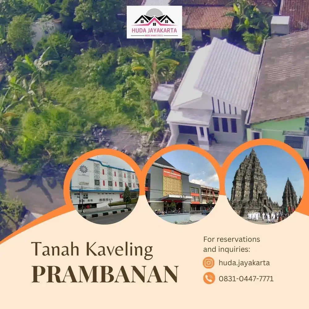 Tanah Kapling Dekat Candi Prambanan Sertifikat SHM 2jt /m2