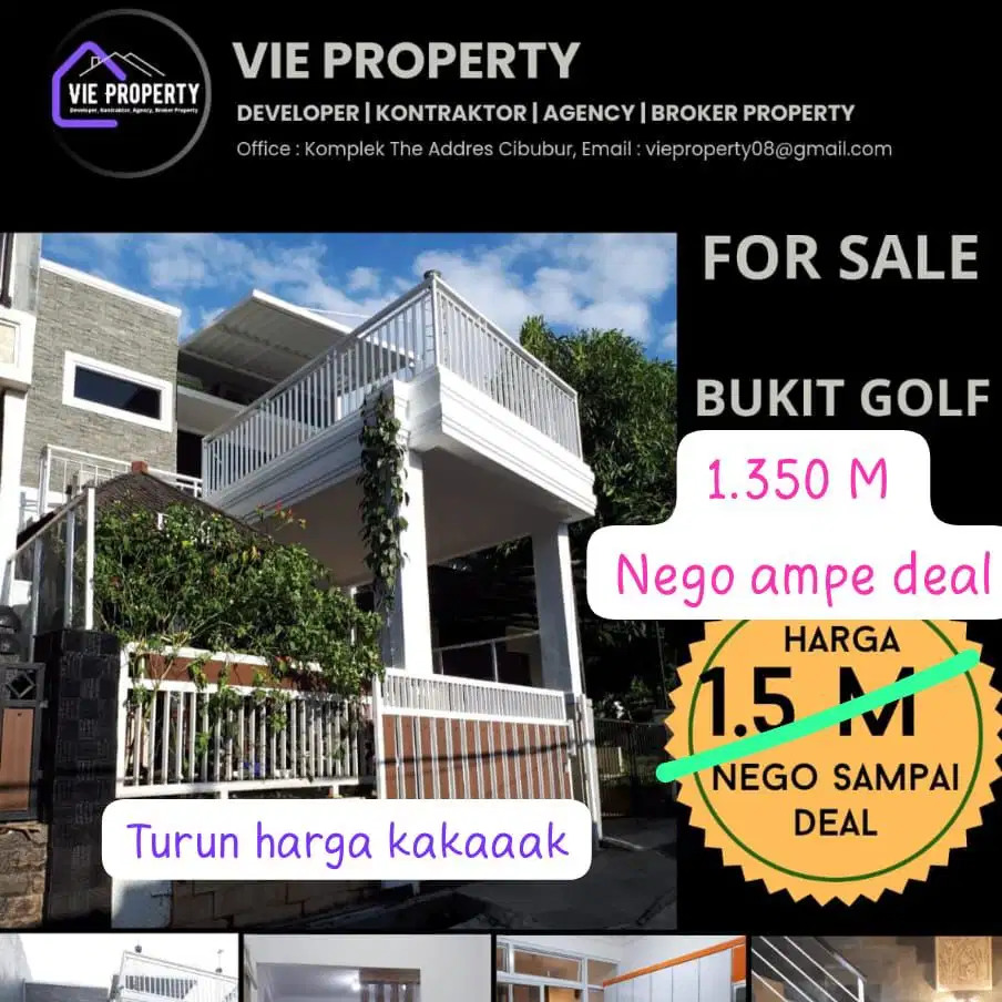 BUKIT GOLF CIBUBUR JUALCEPAT RUMAH CANTIK NEGO SAMPAI DEAL BUKITGOLF