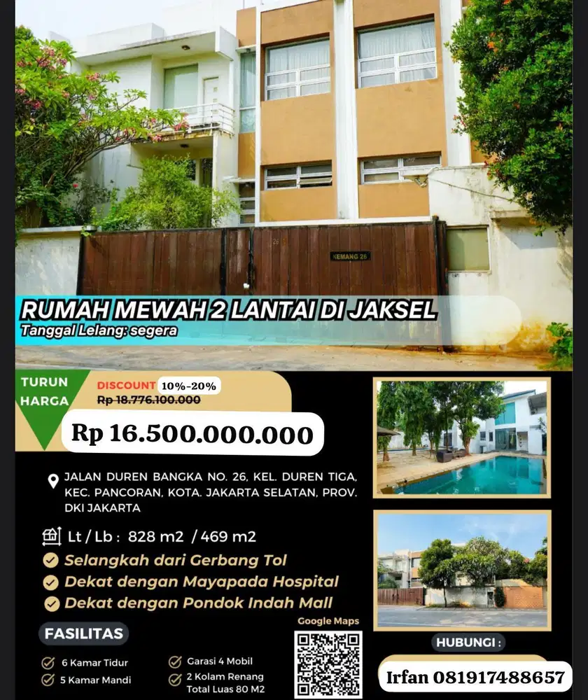 Djual rumah mewah di duren tiga Pancoran