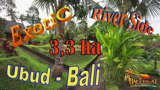 33,000 m2 Lahan Dijual dengan Bangunan Villa Joglo di Sukawati