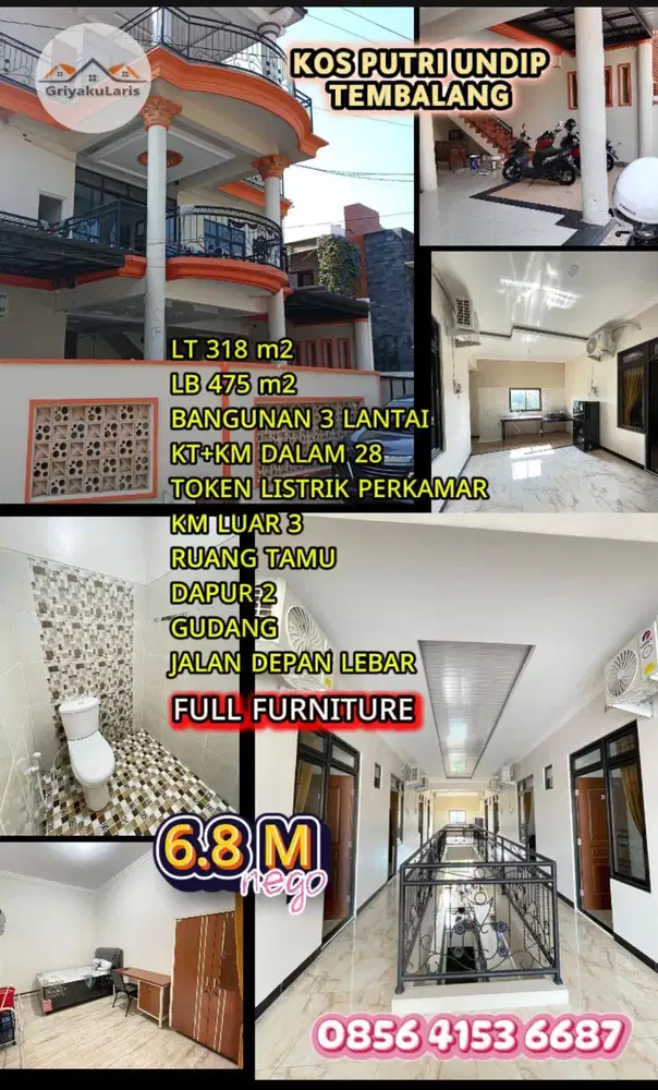 Rumah kos putri aktif ring 1 tembalang Undip