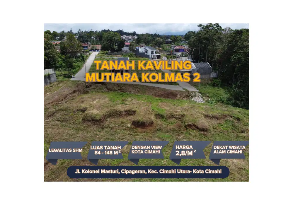 Tanah Kavling murah dengan view city light Kota Bandung