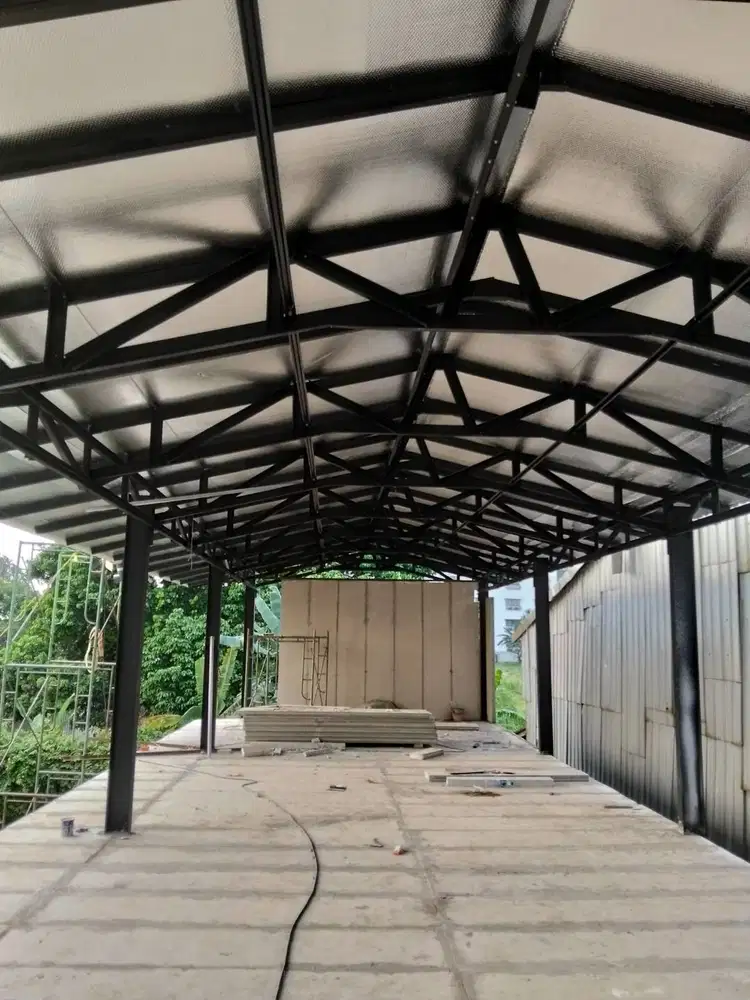 Kanopi baja ringan , atap spandek pasir , polos