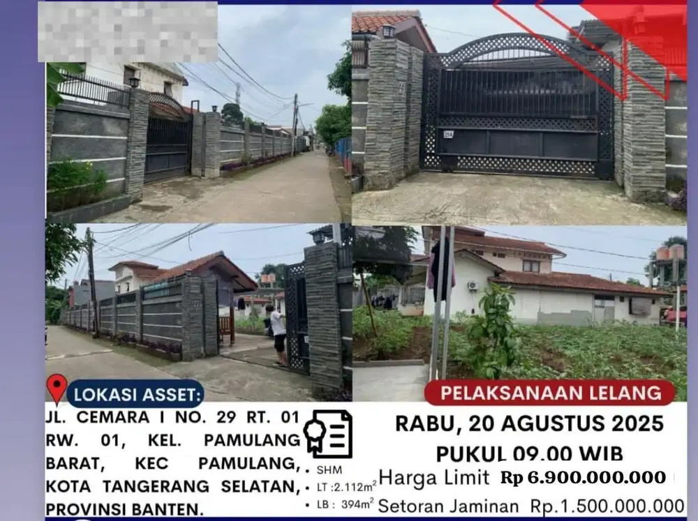 Djual rumah strategis plus tanah luas di Pamulang