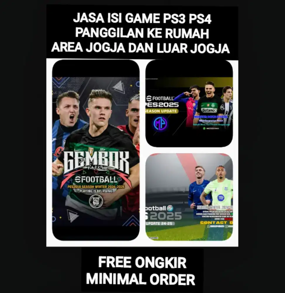 ISI GAME PS3 PS4 PANGGILAN KE RUMAH AREA JOGJA DAN LUAR JOGJA