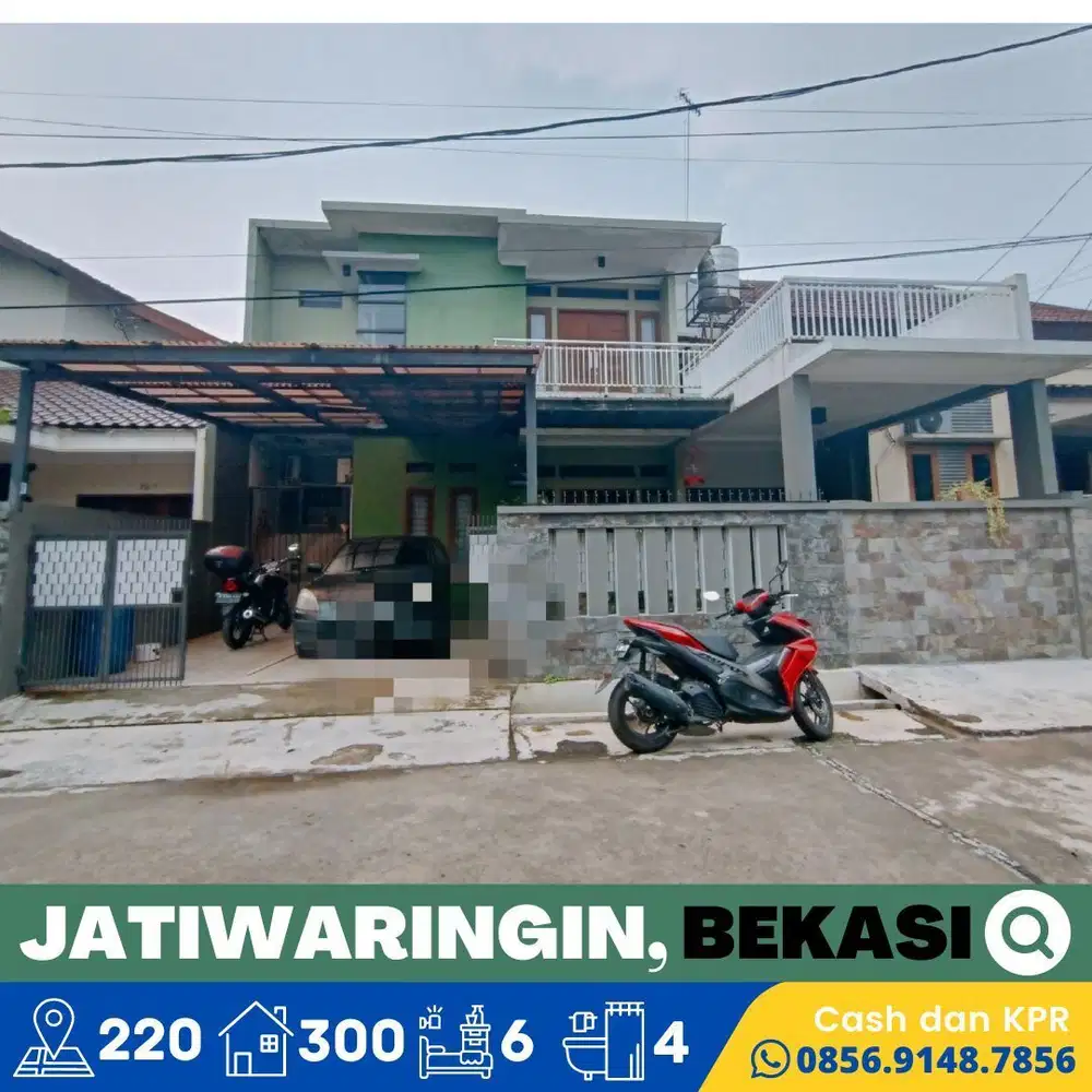 Rumah dijual Murah 6 Kamar, Jatiwaringin, Bekasi dekat LRT Jatibening