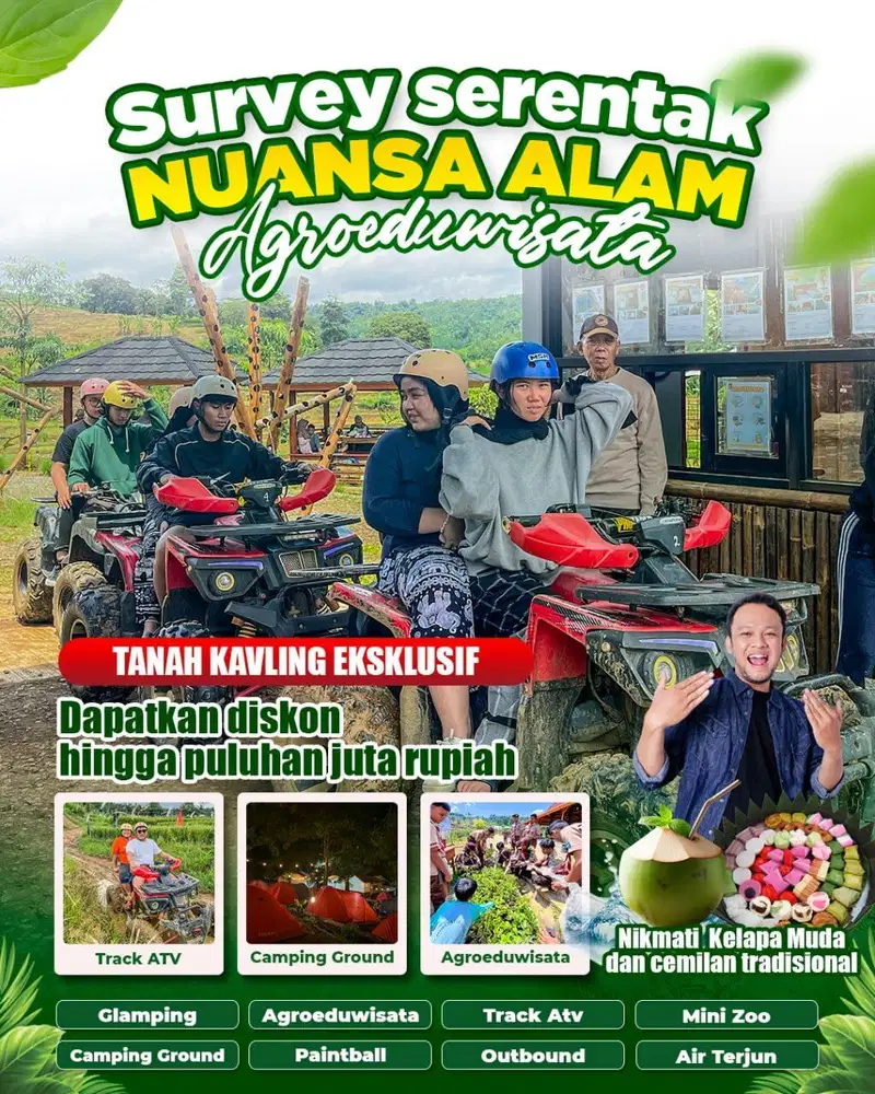 Nikmatnya punya tanah buat rekreasi di hari libur hanya di nuansa alam