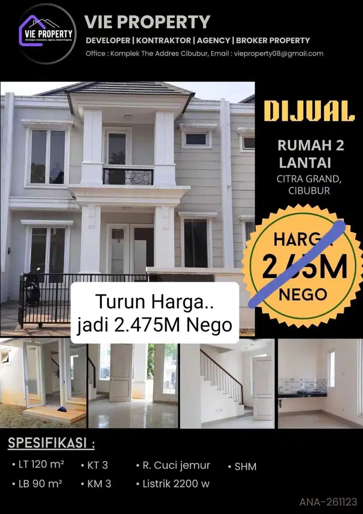 TURUN HARGA CITRAGRAN Rumah di Boulevard Citra Gran Cibubur