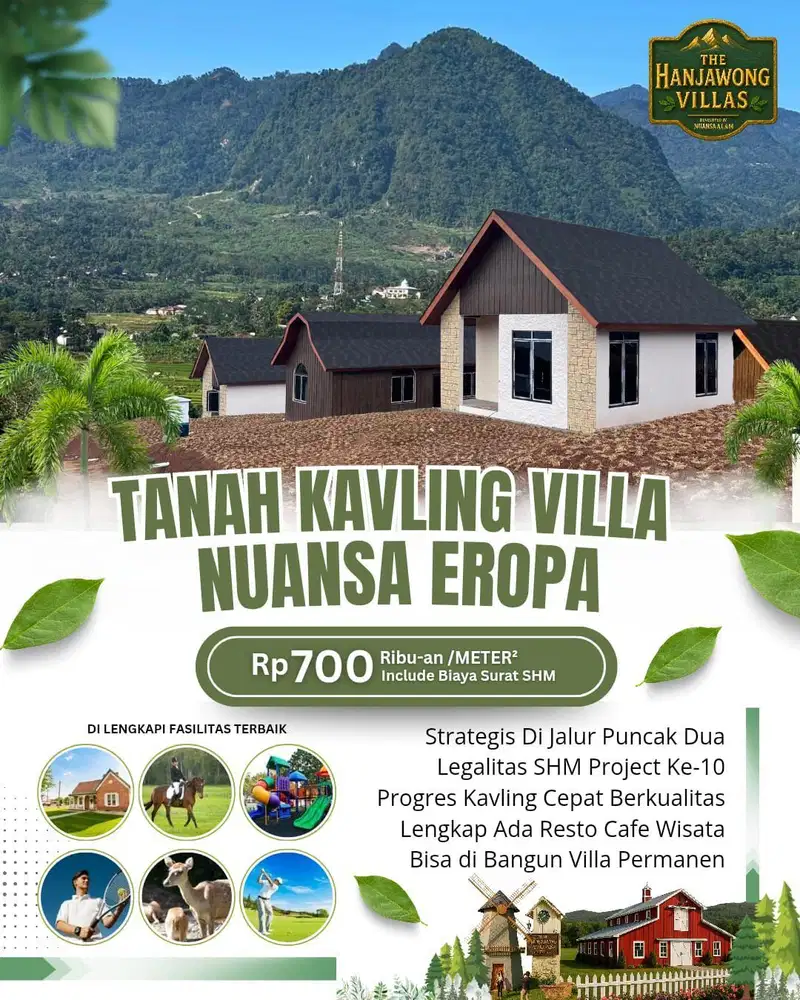 Mau punya tanah dan villa konsep eropa ya hanya di the hanjawong villa