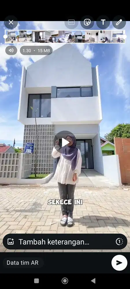 Rumah 2 lantai dekat pintu tol DP 2jt free  biaya shm