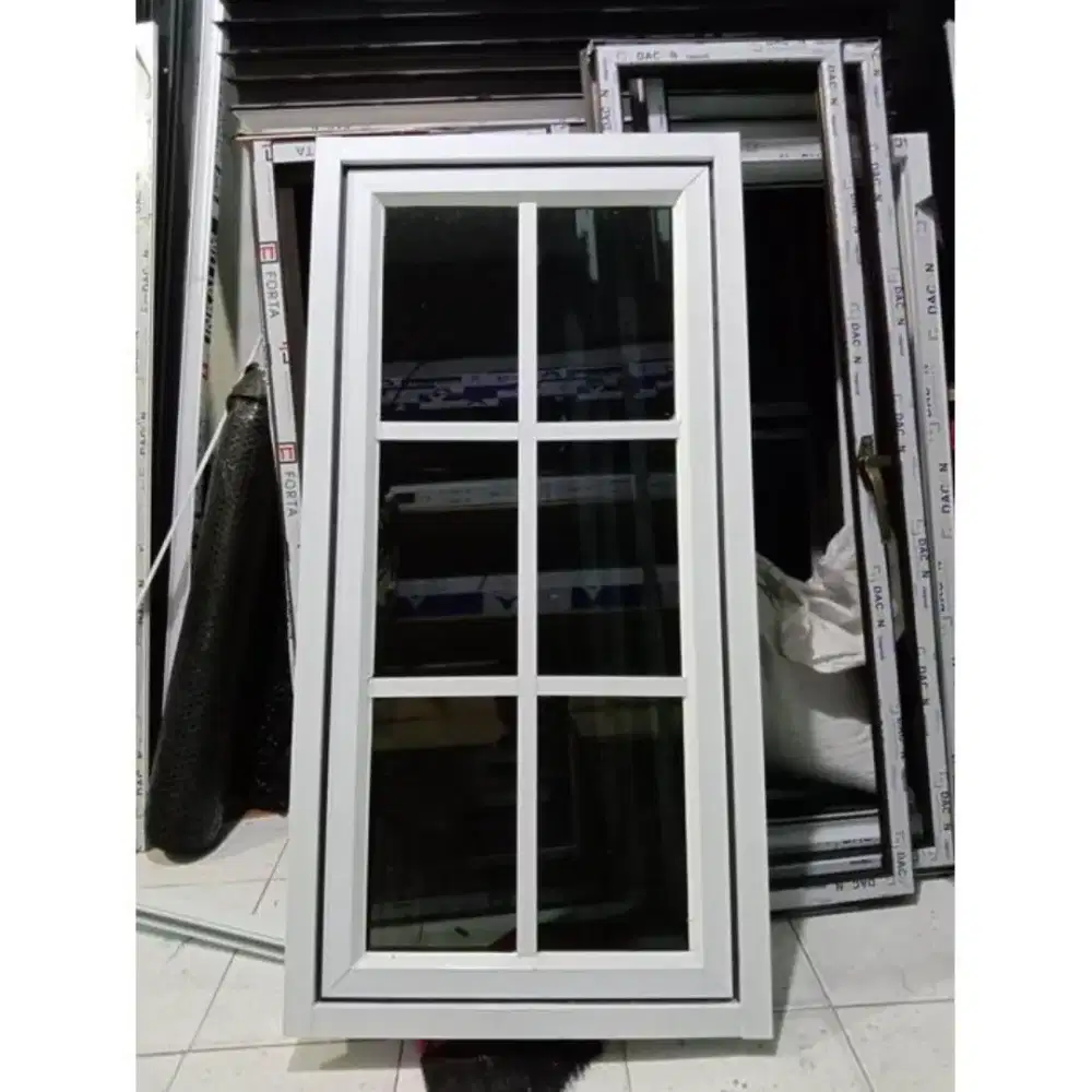 Kusen aluminium, jendela, pintu aluminium, canopy Cordoba, pagar, dll