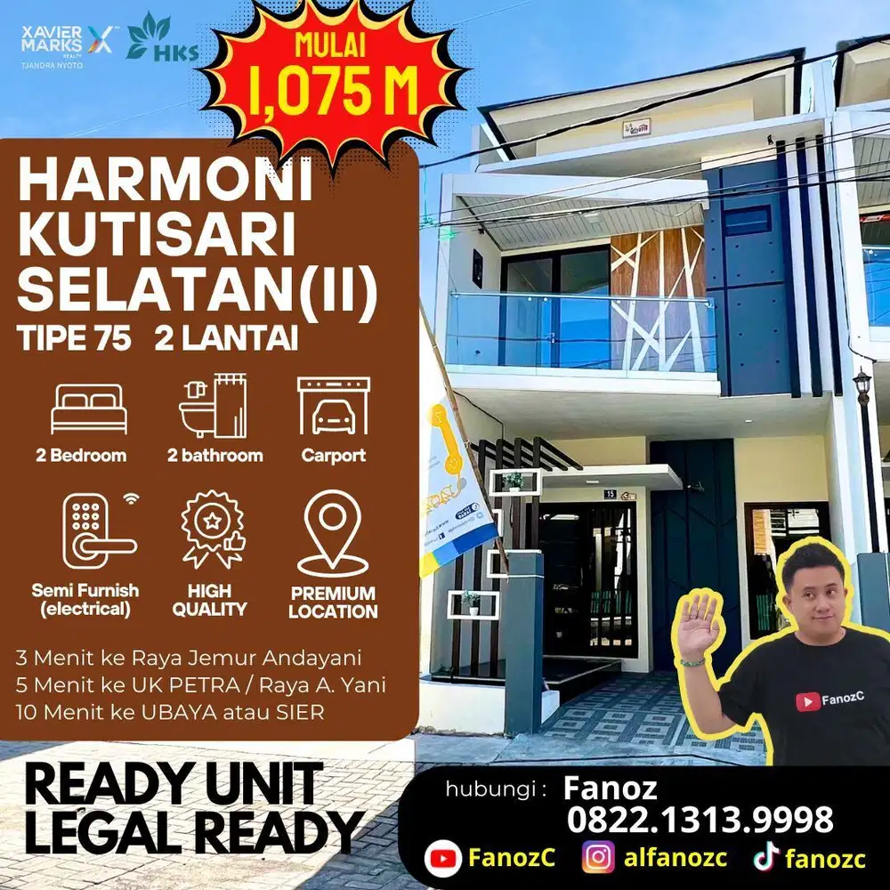 jual rumah surabaya, Harmoni kutisari selatan, rumah kutisari dekat petra
