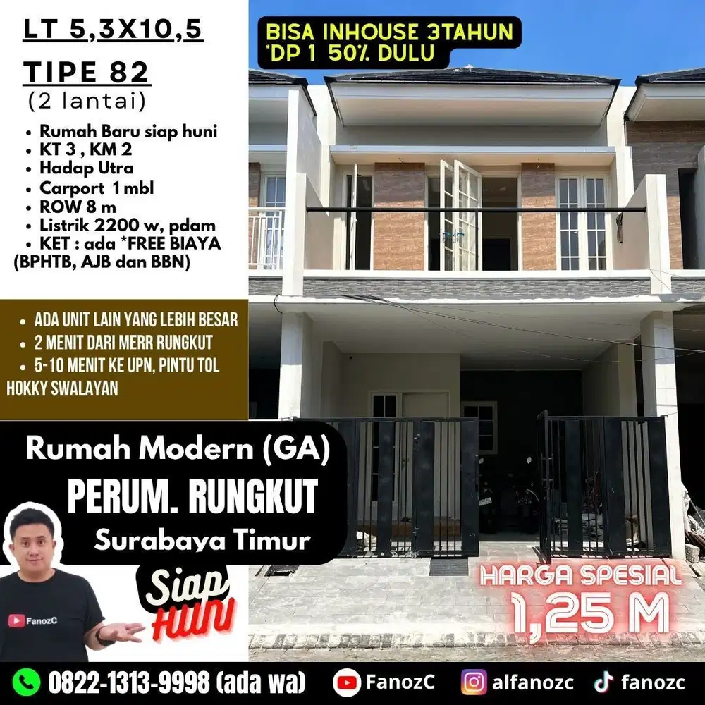 jual rumah surabaya, rumah surabaya timur, rumah rungkut dekat merr
