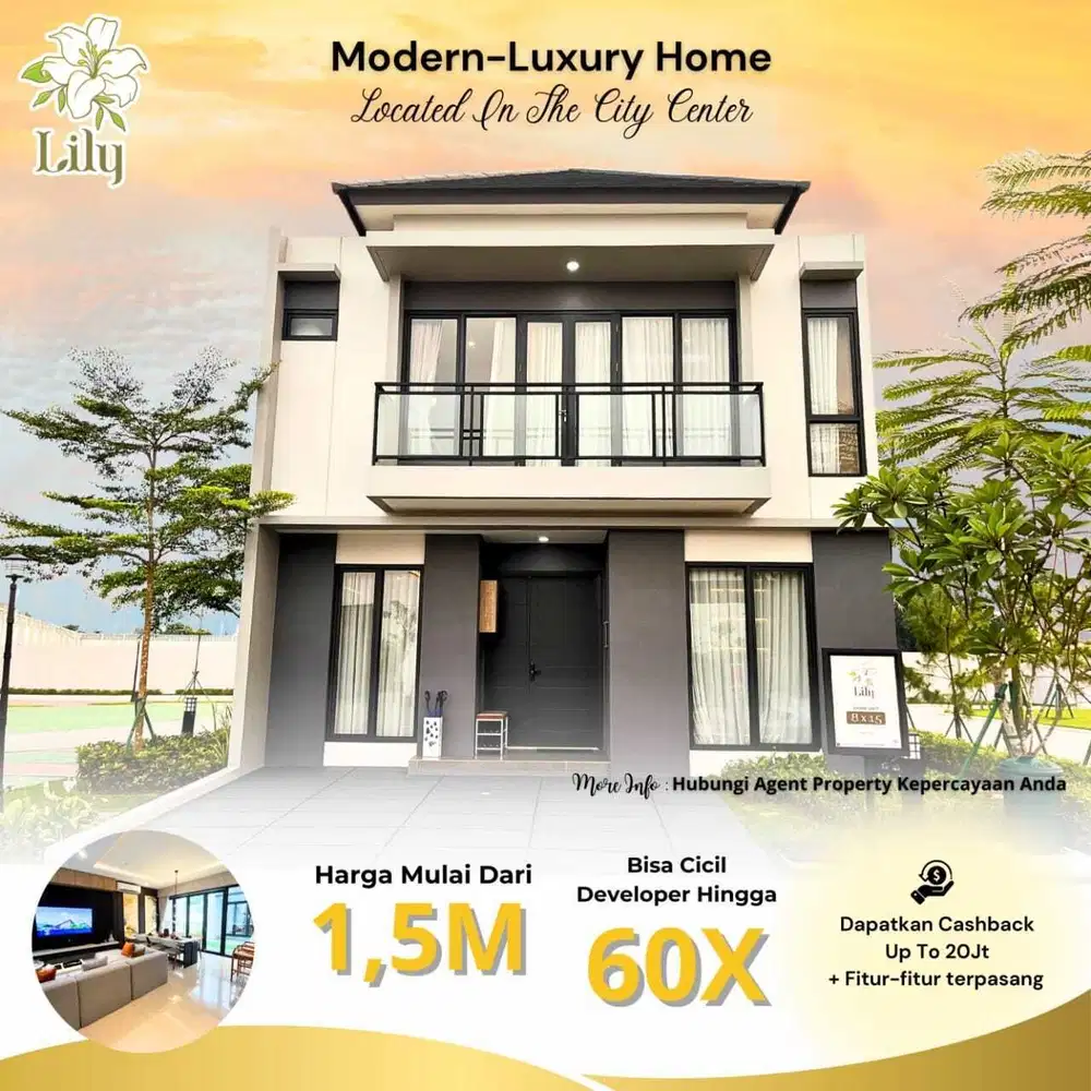 rumah cluter lily di paramount petals direct acses ke toll 7x15