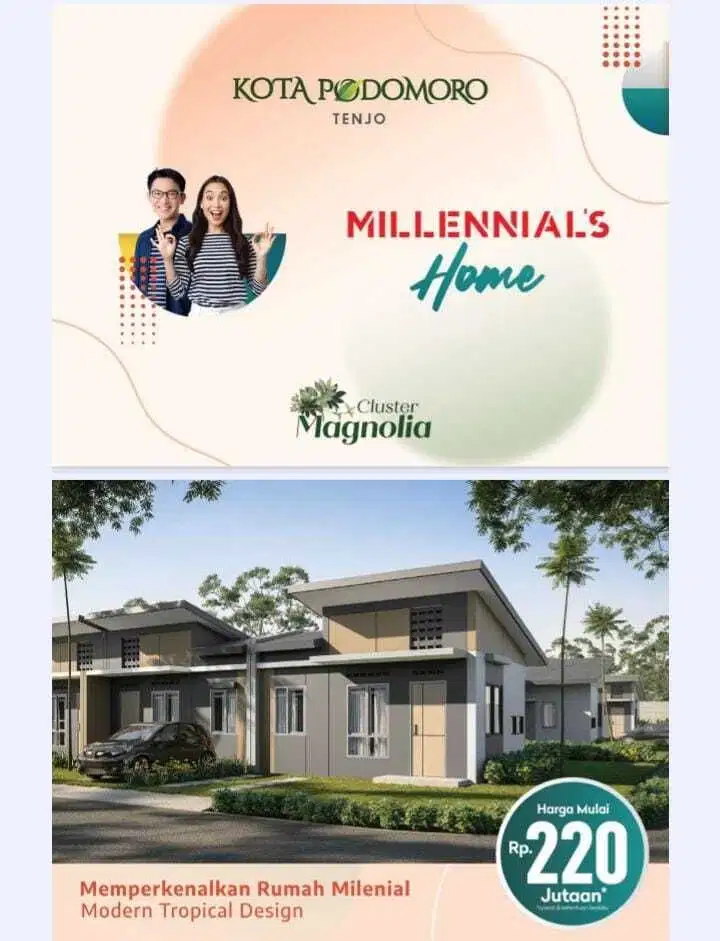 Kota Podomoro Tenjo - Cluster Magnolia tipe 36/90 ; 54/90 ; 36/72