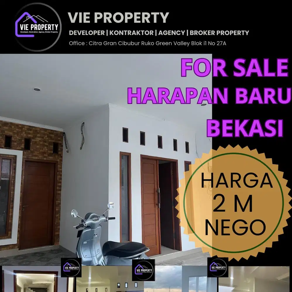 Siap Huni Rumah 4 Lantai Rumah di Harapan Baru Bekasi