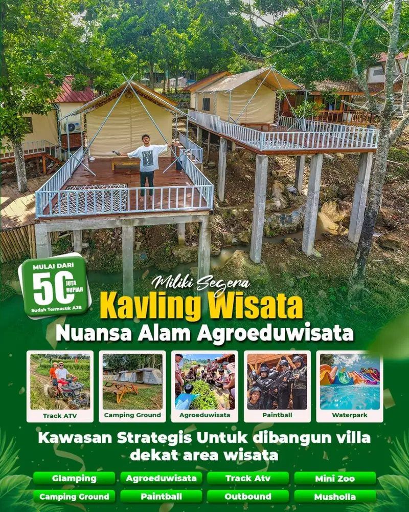 Tanah kavling murah eksklusif Bogor timur legalitas SHM View estetik