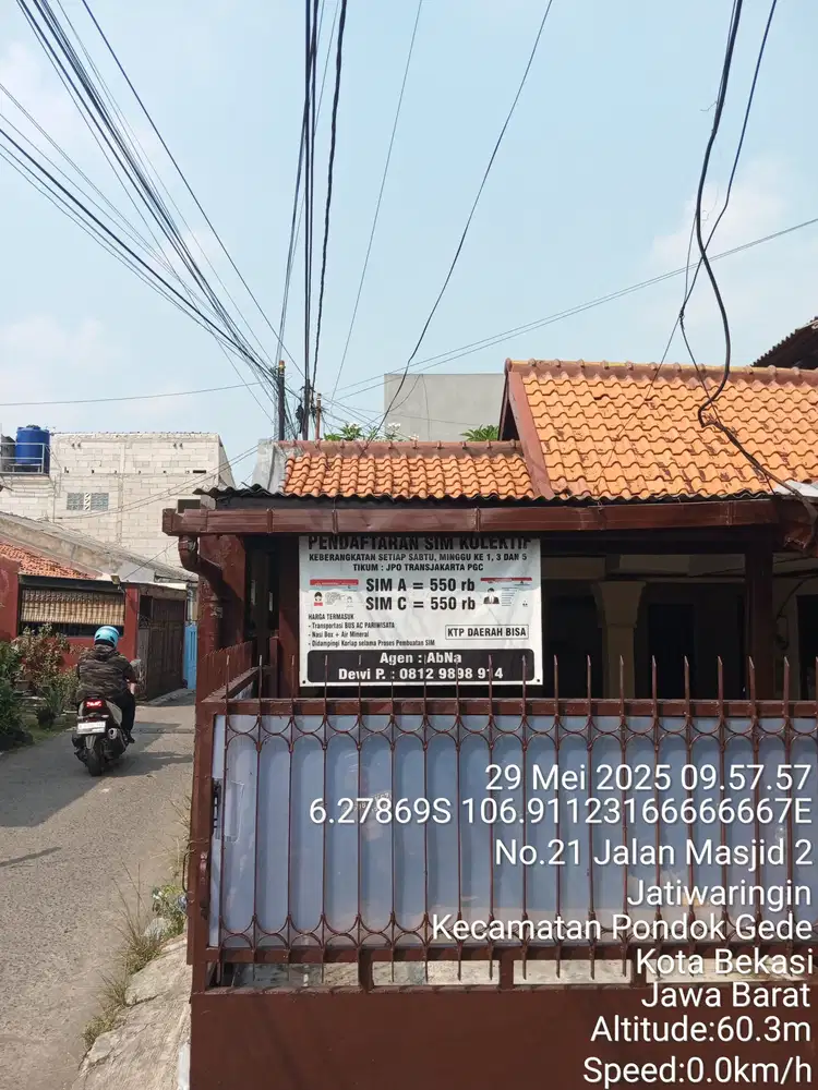 Rumah Murah Posisi Hook Di Jl. Masjid, Jatiwaringin-Pondok Gede,Bekasi