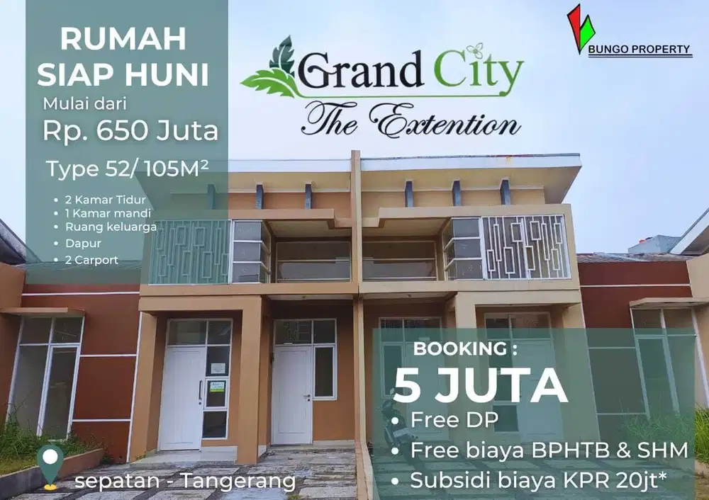 Rumah mewah tanpa DP hanya 5 juta langsung serah terima kunci CLUSTER