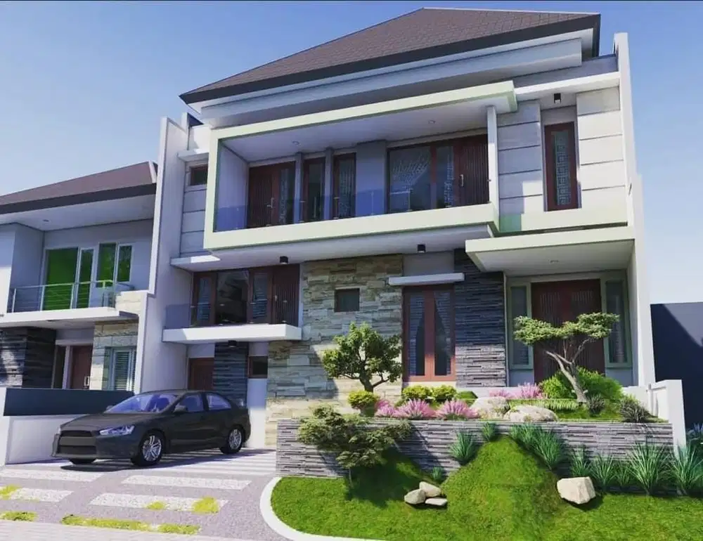 Rumah citraland depan taman di east emerald mansion