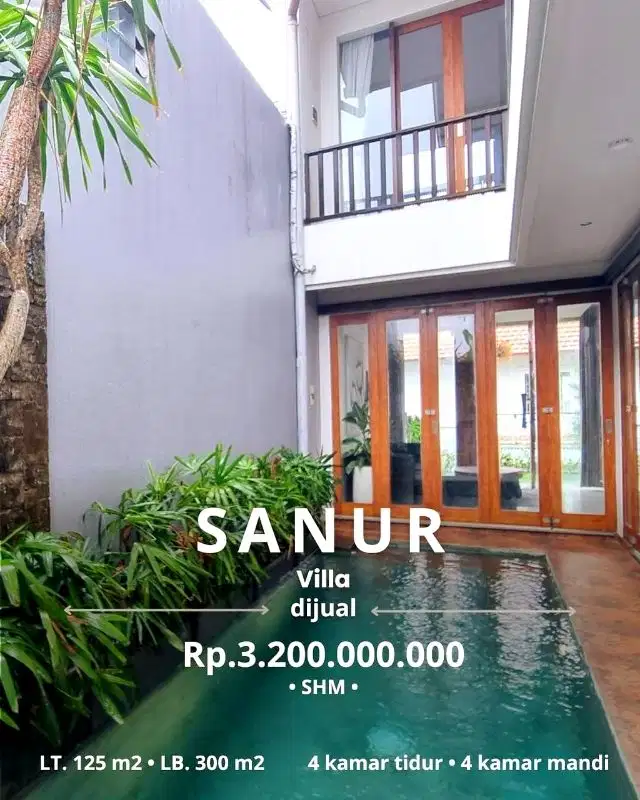 villa di sedap malam dekat sanur, rumah di sanur