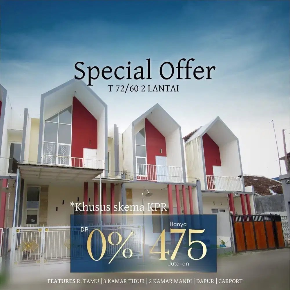 Rumah 2 lantai Siap Huni Pakis Dekat Bandara dan Exit Tol