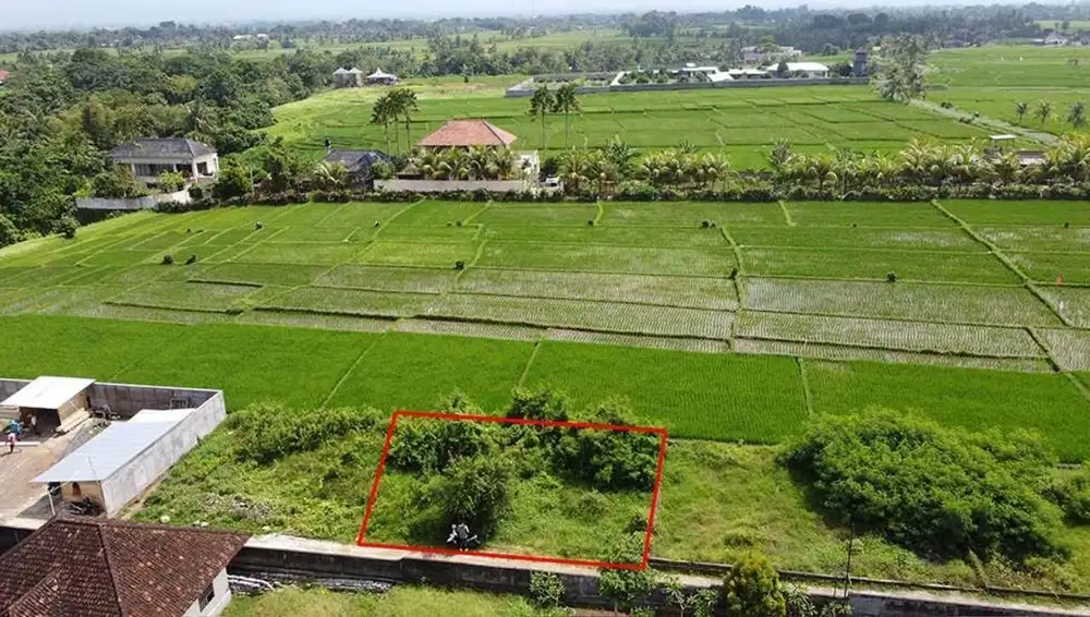 Tanah di kaba kaba, tanah villa view sawah murah