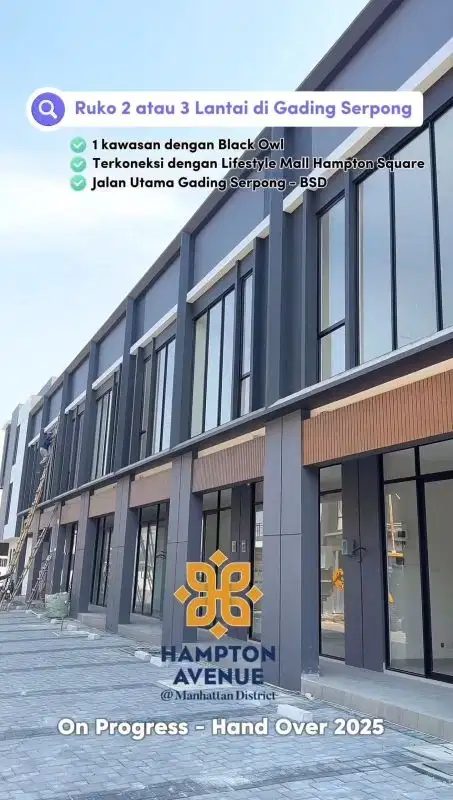 Ruko Hampton Avenue Siap Pakai TANPA DP