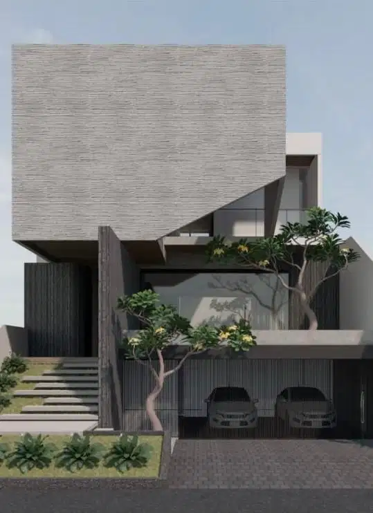 Rumah post modernism citraland raffles garden