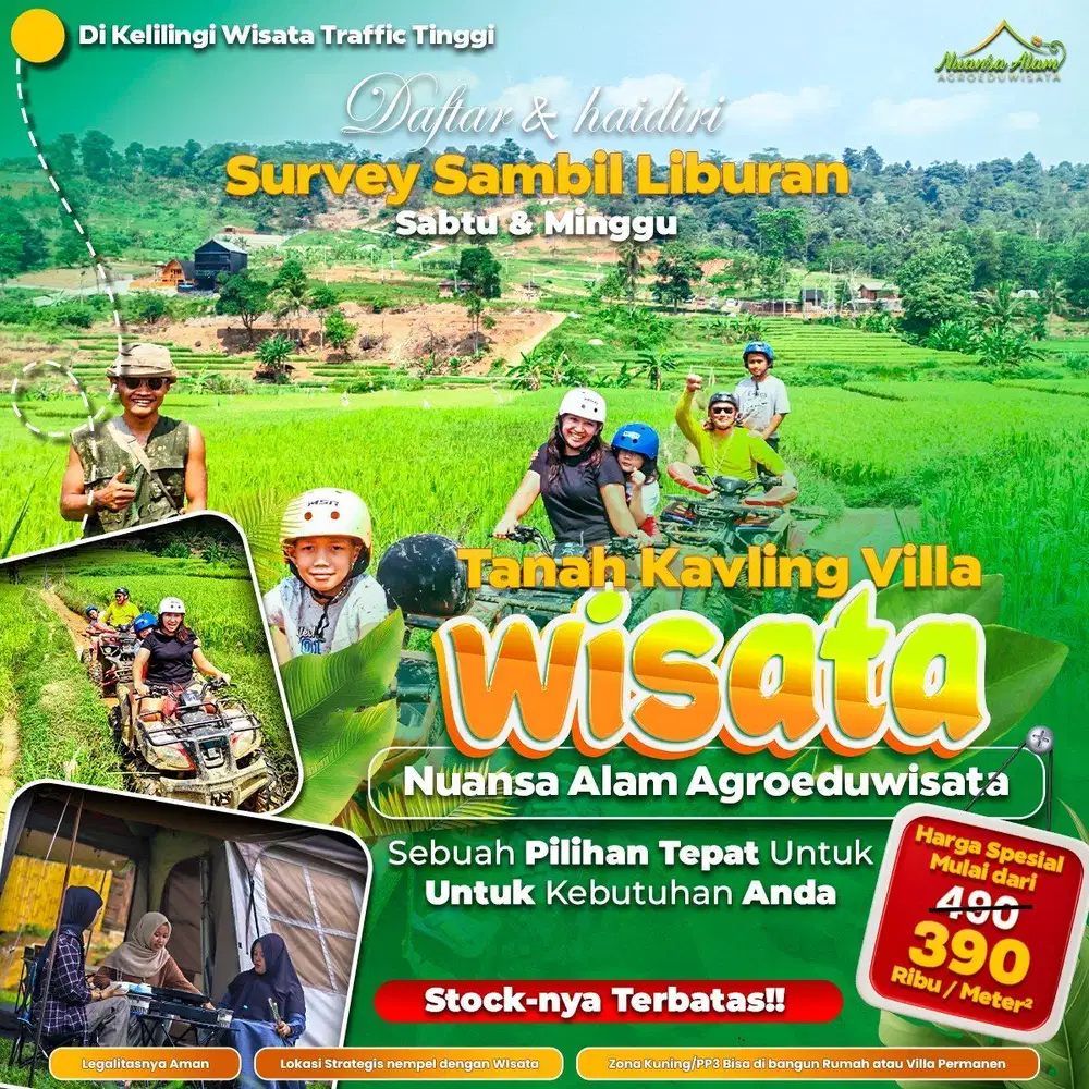 Tanah sawah murah legalitas SHM di Bogor jalur puncak 2