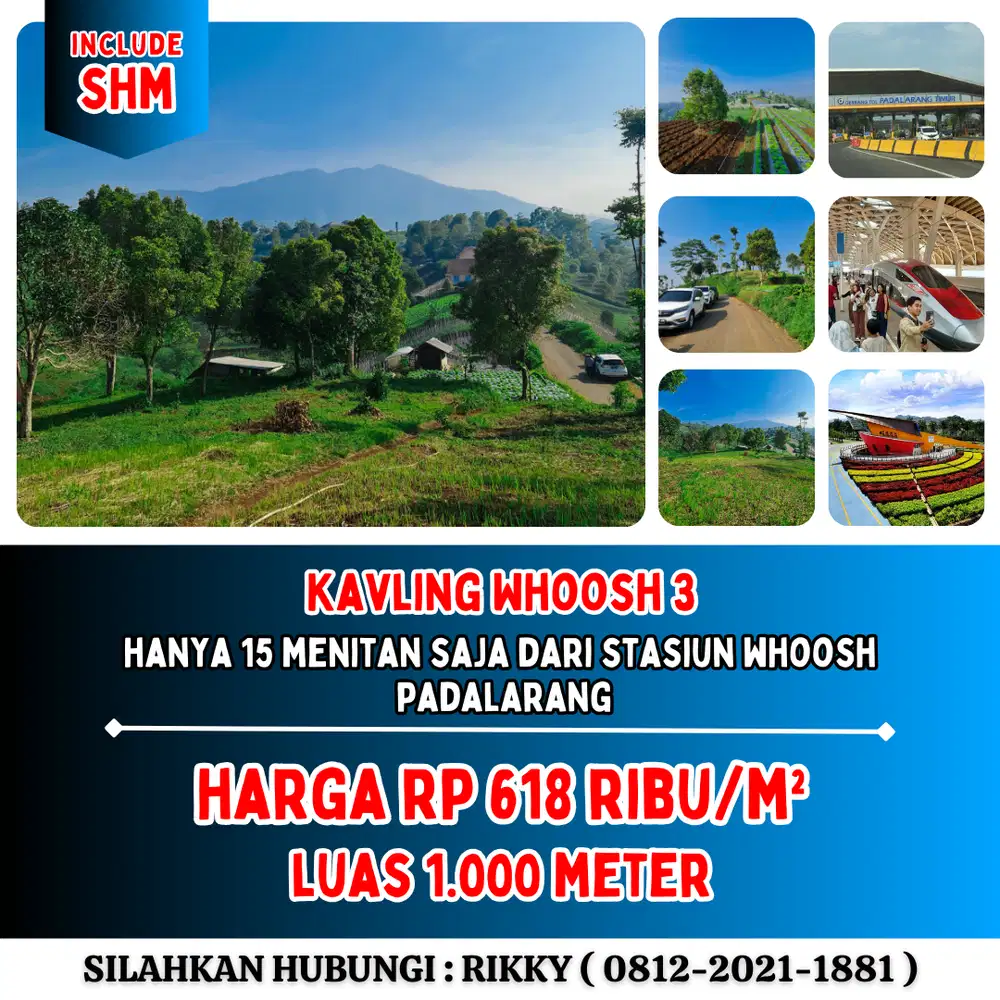 Jual Tanah Strategis Dekat Stasiun Kereta Cepat Padalarang