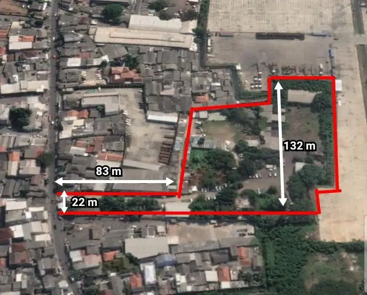 Tanah 1,9 Ha ngantong, kontur rata, Jl. Tipar Cakung, Sukapura