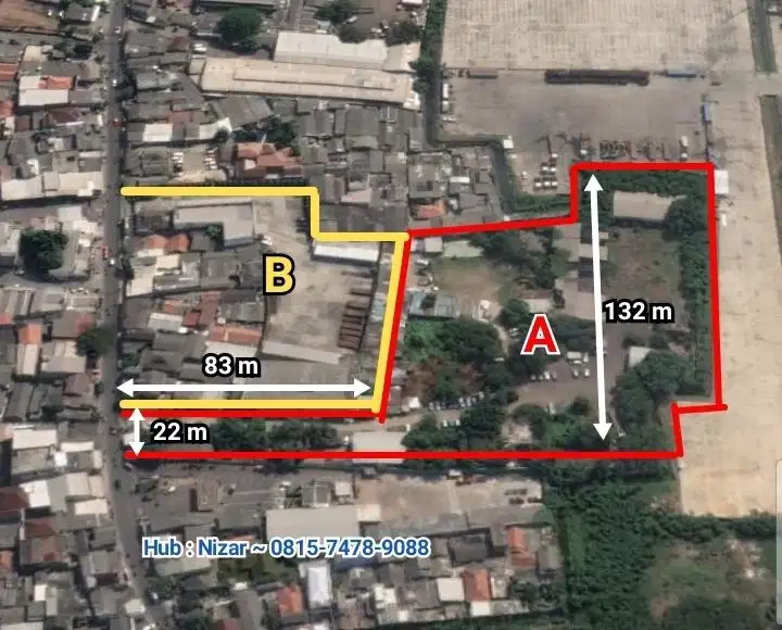 Tanah ngantong 1,9 Ha Jl. Tipar Cakung, Sukapura Jakut. Milik pribadi
