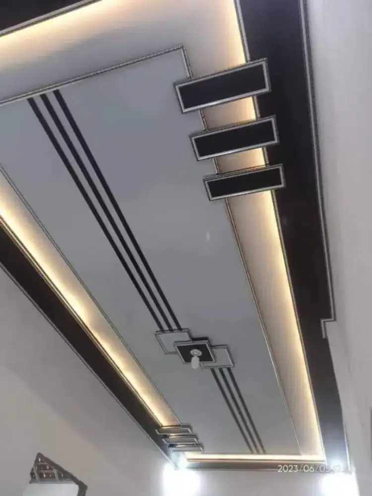 Interior dinding wpc dan plafon pvc