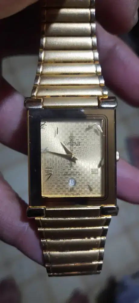 Jam tangan Pria, Gold Plated 22K Swistar