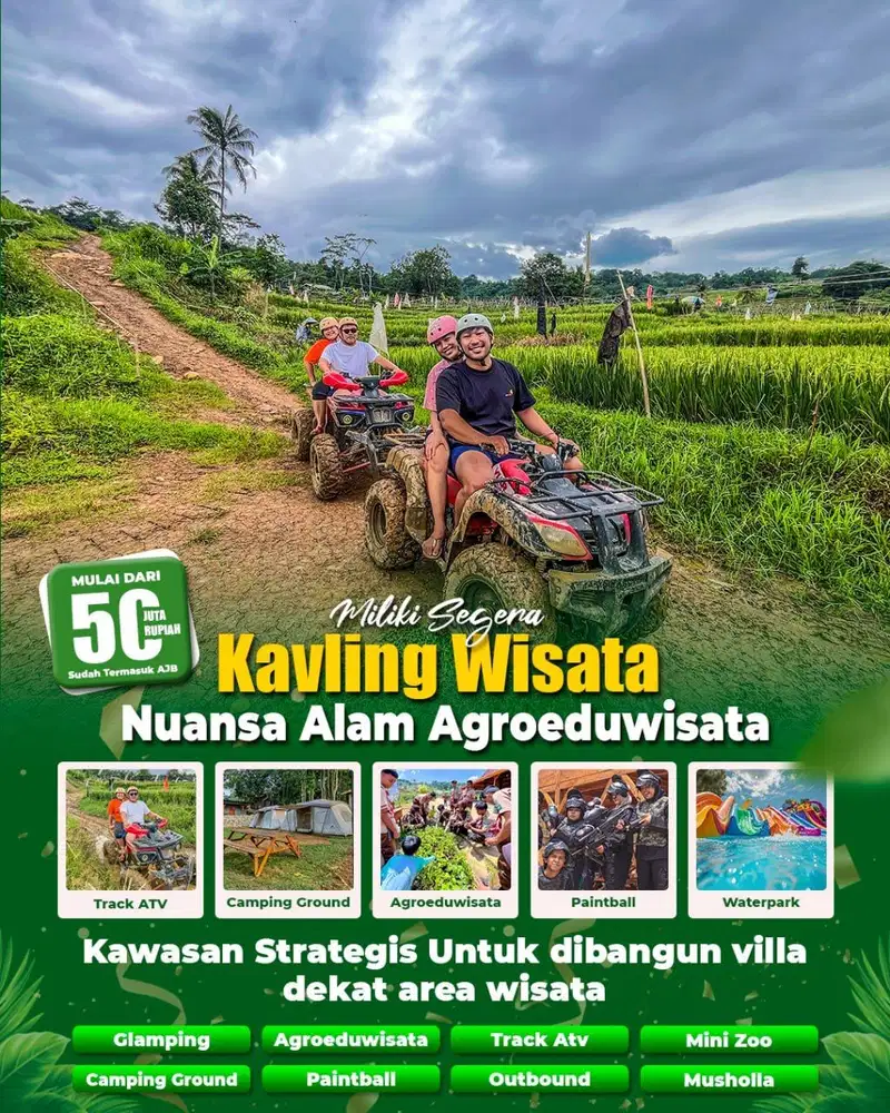 Dijual tanah sawah murah legalitas SHM View pegunungan yg estetik