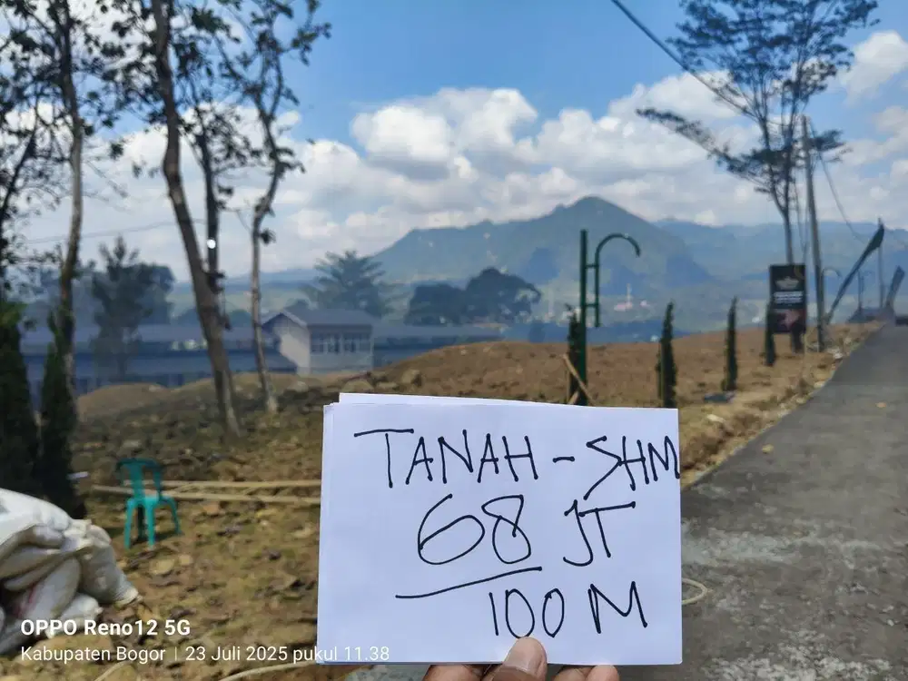 Tanah Vila Puncak dua Luas 100 Meter SHM Cocok Untuk Villa dan kebun