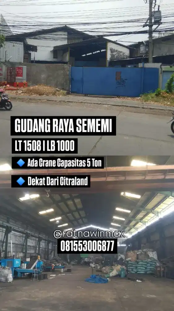 Dijual Gudang Raya Sememi Surabaya