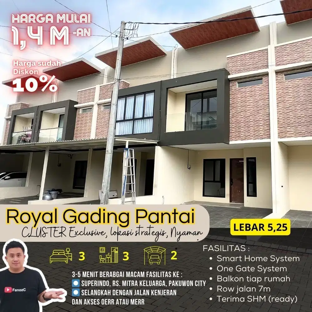 Royal Gading Pantai, jual rumah surabaya, rumah modern surabaya