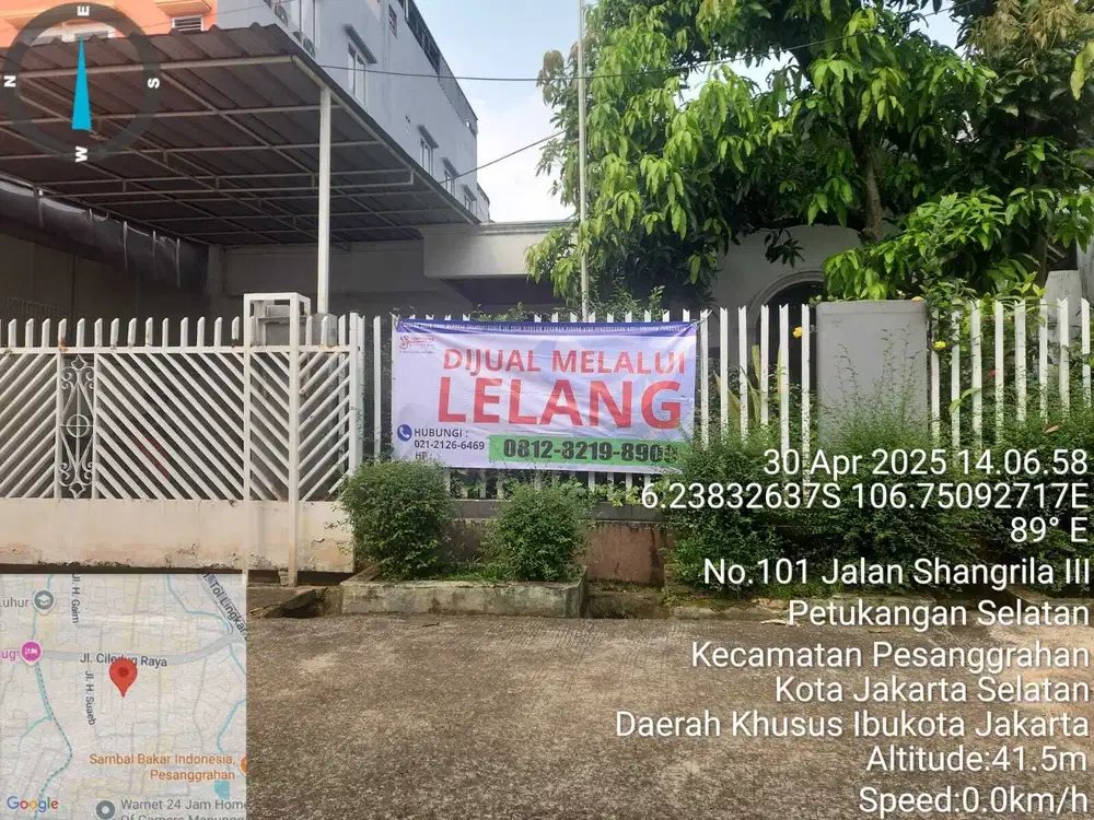 Di lelang Rumah Perum Shangrila 1, Pasanggarahan, Jakarta selatan