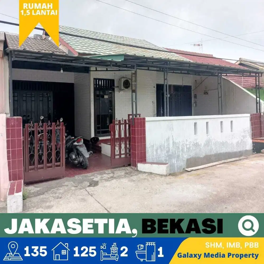 Rumah dijual 1.5 lantai dijakasetia nempel deket tol  becakayugalaxy