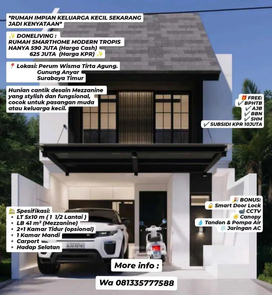 Rumah Baru Termurah di Gunung Anyar Surabaya Timur