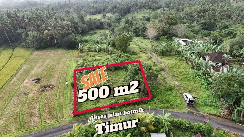 Dijual Tanah Luasan Kecil View Sawah Dekat Pantai Tabanan Bali