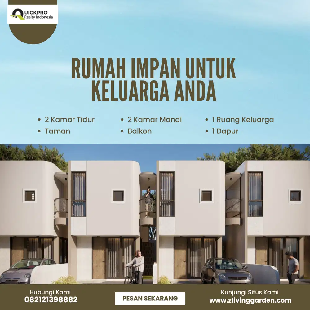 HUNIAN MODERN DENGAN TAMAN ASRI DI BANDUNG